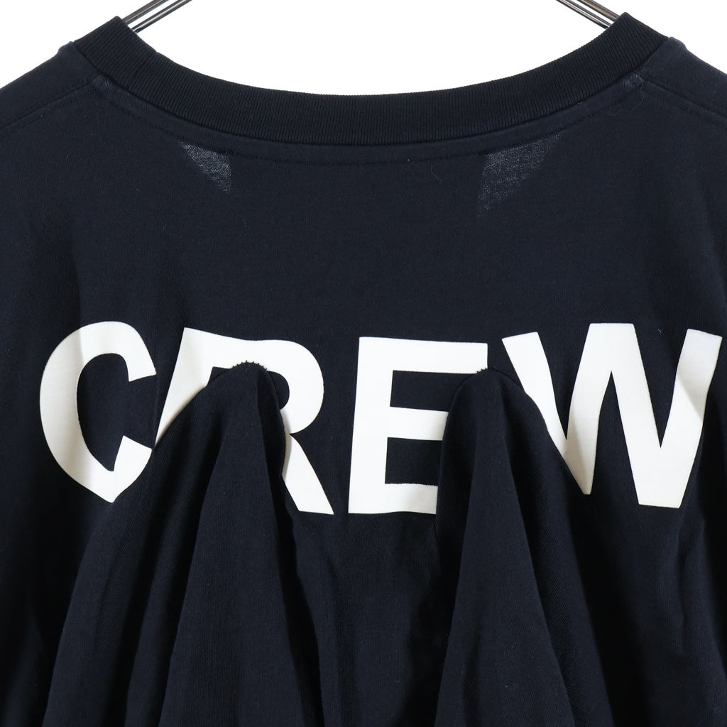 HOOD BY AIR/HBA(フッドバイエアー/エイチビーエー) ロゴプリント マルチスリーブ 長袖 半袖 Tシャツ カットソー #L ブラック レディース