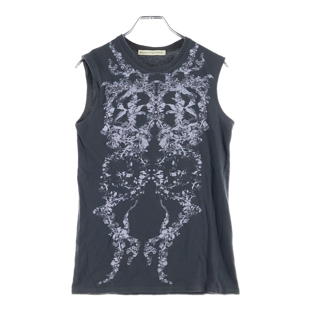 BALENCIAGA(バレンシアガ) コットン タンクトップ ノースリーブ シャツ #36 グレー レディース