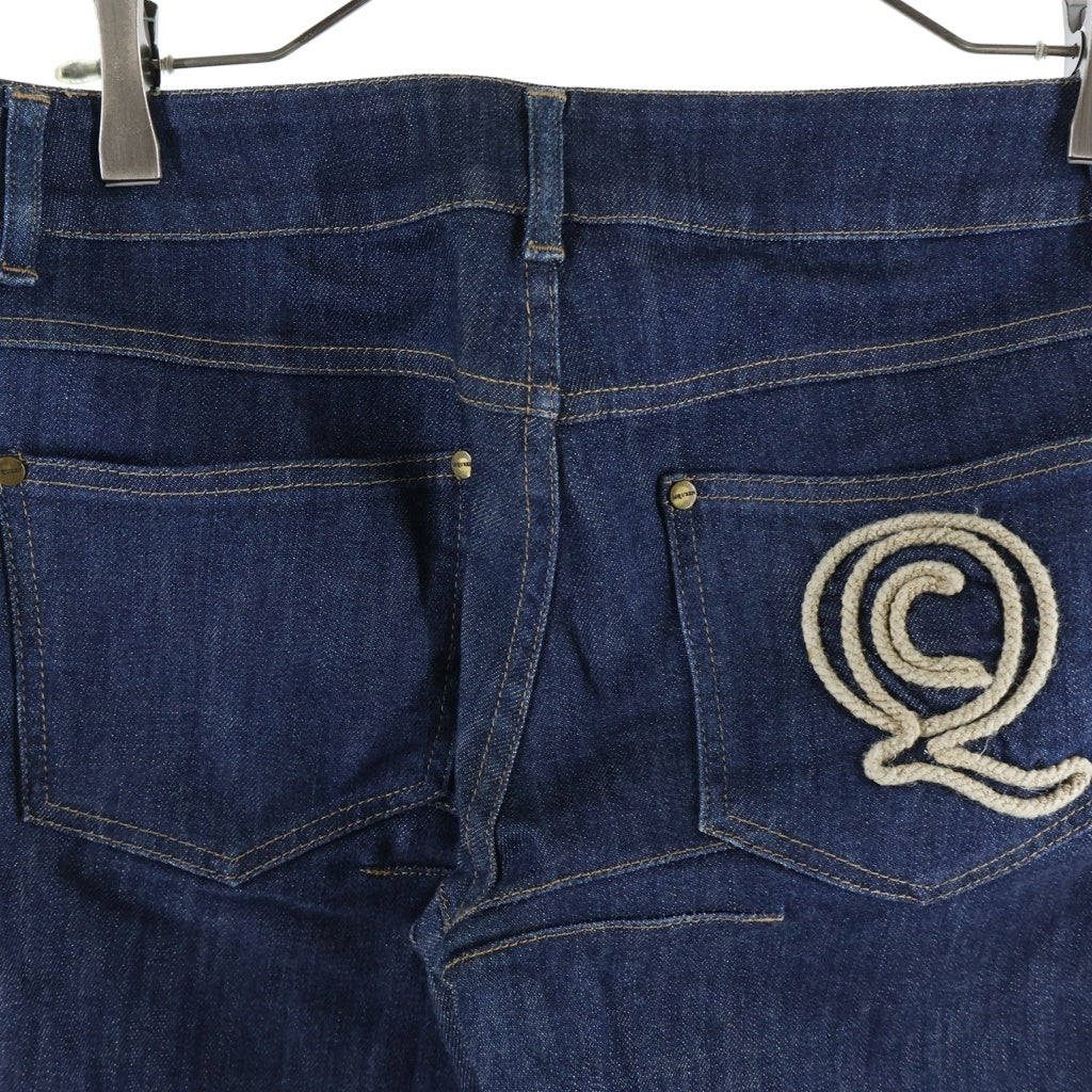 Alexander McQueen(アレキサンダーマックイーン) コットン ロープ装飾 デニムパンツ ジーンズ #38 インディゴブルー レディース