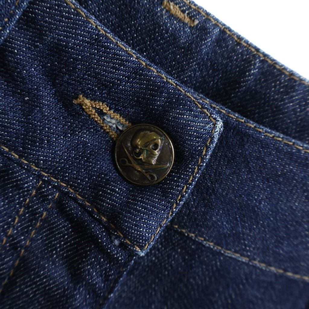 Alexander McQueen(アレキサンダーマックイーン) コットン ロープ装飾 デニムパンツ ジーンズ #38 インディゴブルー レディース