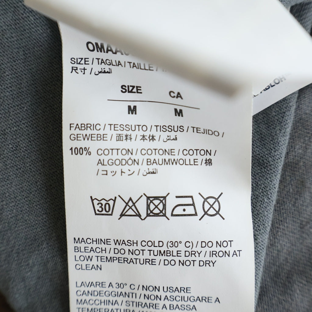 OFF-WHITE(オフホワイト) ロゴ 迷彩 カモフラージュ コットン 半袖 オーバー Tシャツ カットソー #M カーキ OMAA038R19185016 レディース