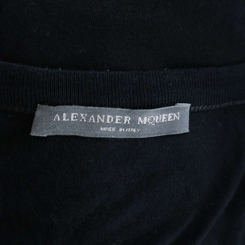 Alexander McQueen(アレキサンダーマックイーン) スカルプリント コットン タンクトップ ノースリーブ シャツ #38 ブラック レディース