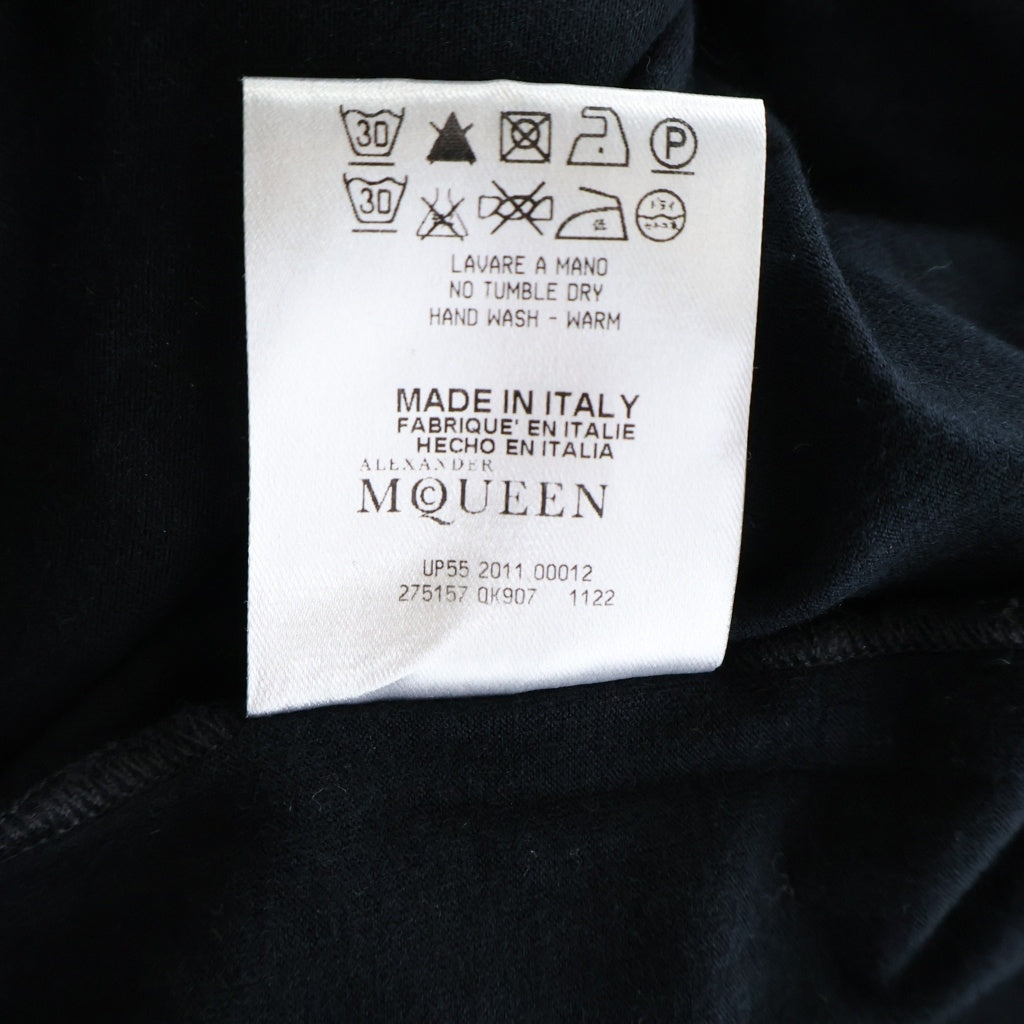 Alexander McQueen(アレキサンダーマックイーン) スカルプリント コットン タンクトップ ノースリーブ シャツ #38 ブラック レディース