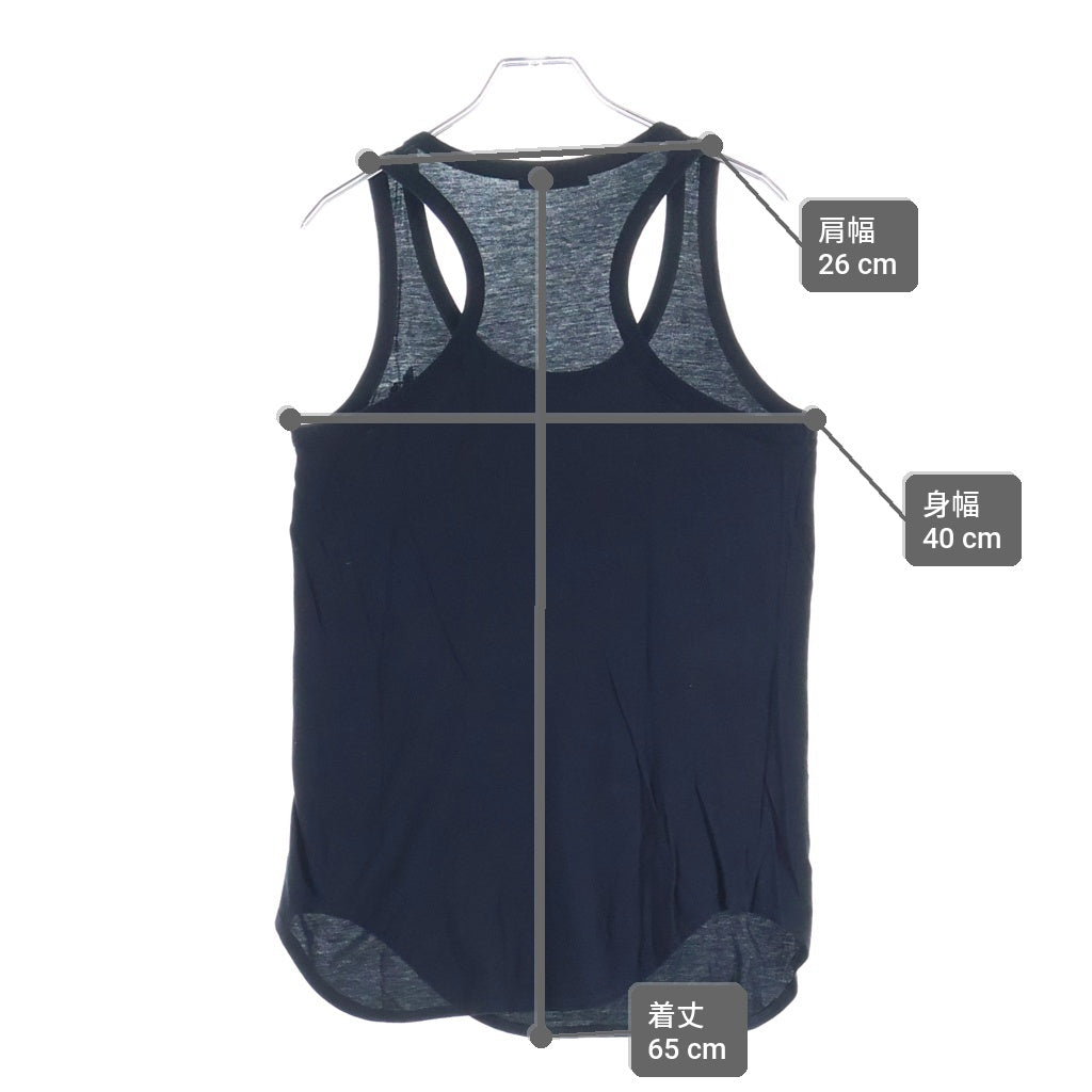 Alexander McQueen(アレキサンダーマックイーン) スカルプリント コットン タンクトップ ノースリーブ シャツ #38 ブラック レディース