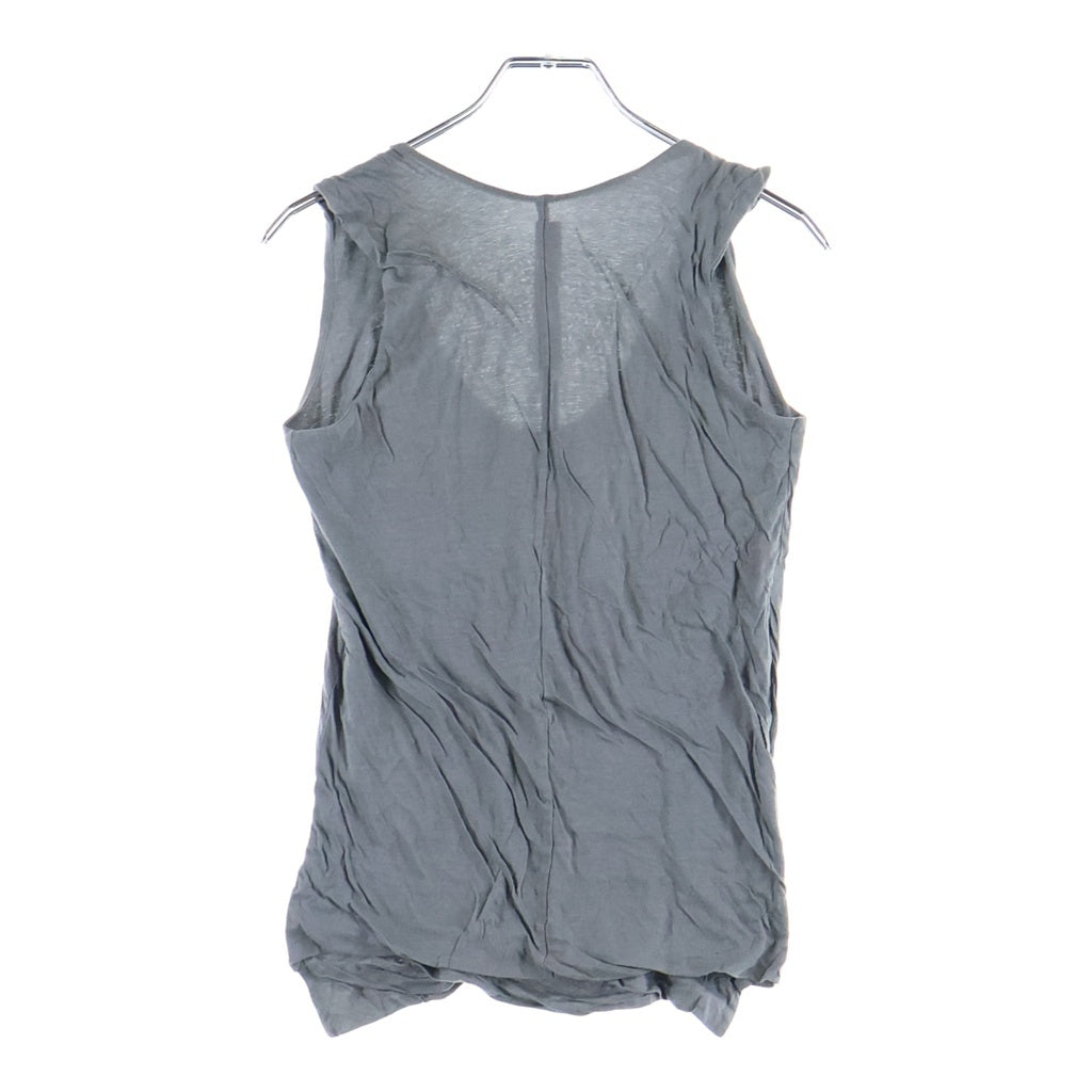 Rick Owens DRKSHDW(リックオウエンス ダークシャドウ) コットン タンクトップ ノースリーブ シャツ #S グレー レディース