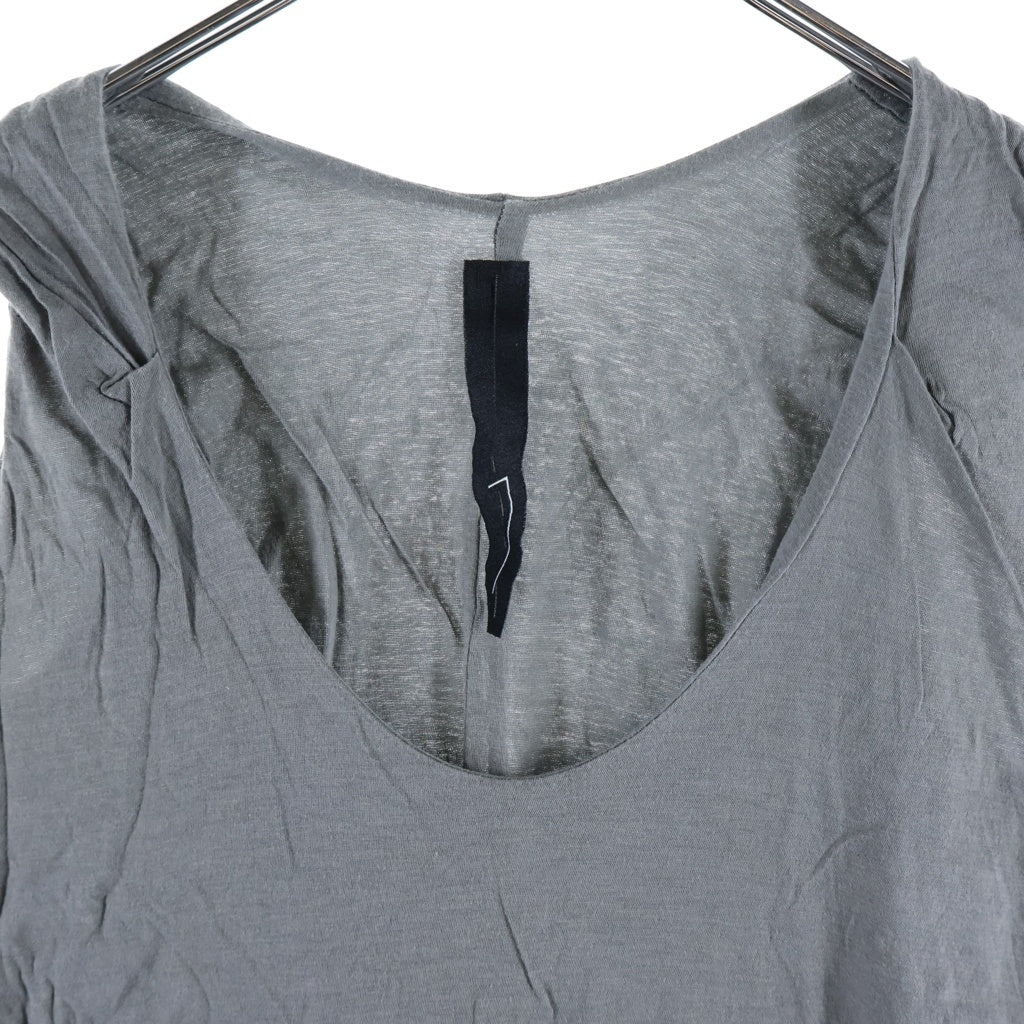 Rick Owens DRKSHDW(リックオウエンス ダークシャドウ) コットン タンクトップ ノースリーブ シャツ #S グレー レディース
