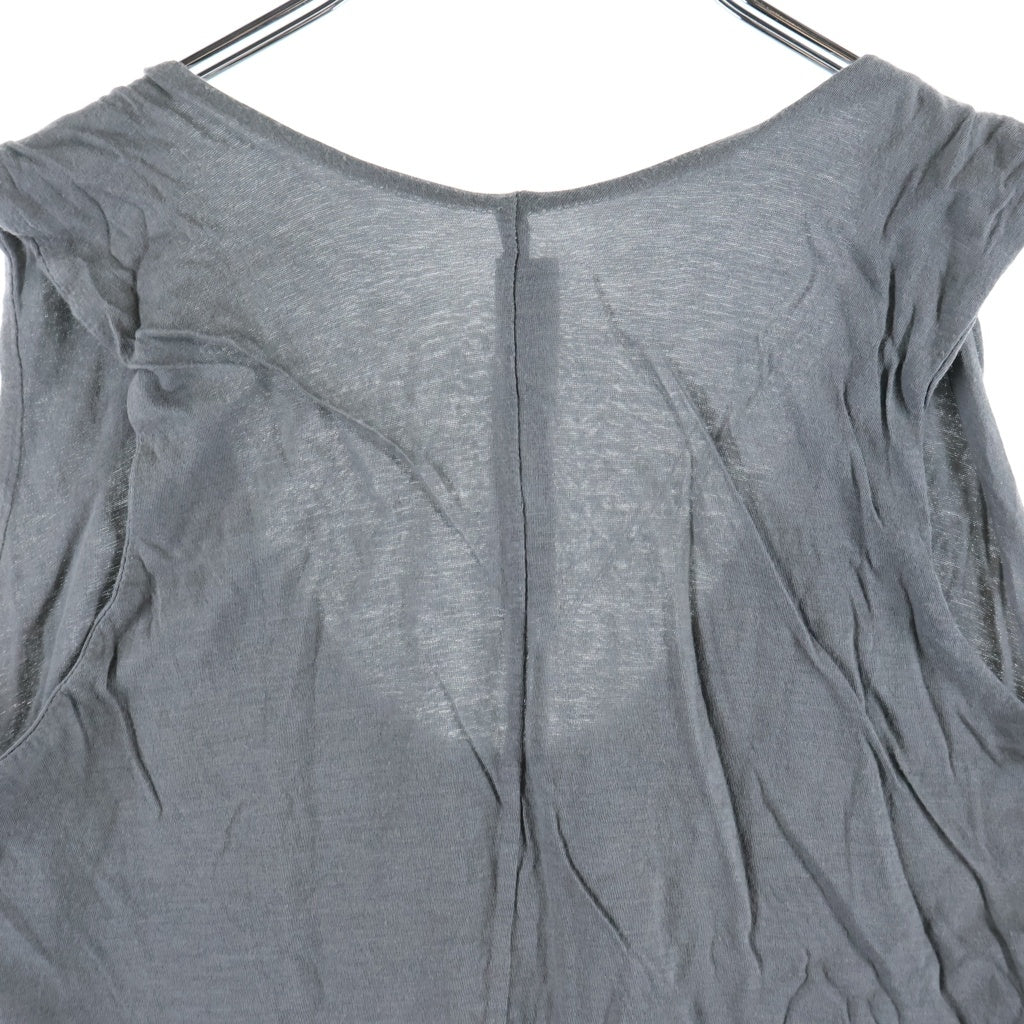 Rick Owens DRKSHDW(リックオウエンス ダークシャドウ) コットン タンクトップ ノースリーブ シャツ #S グレー レディース