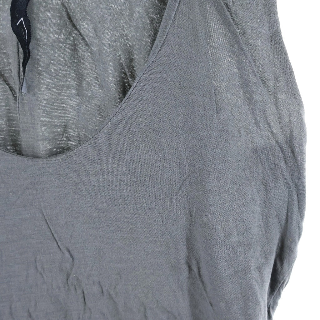 Rick Owens DRKSHDW(リックオウエンス ダークシャドウ) コットン タンクトップ ノースリーブ シャツ #S グレー レディース