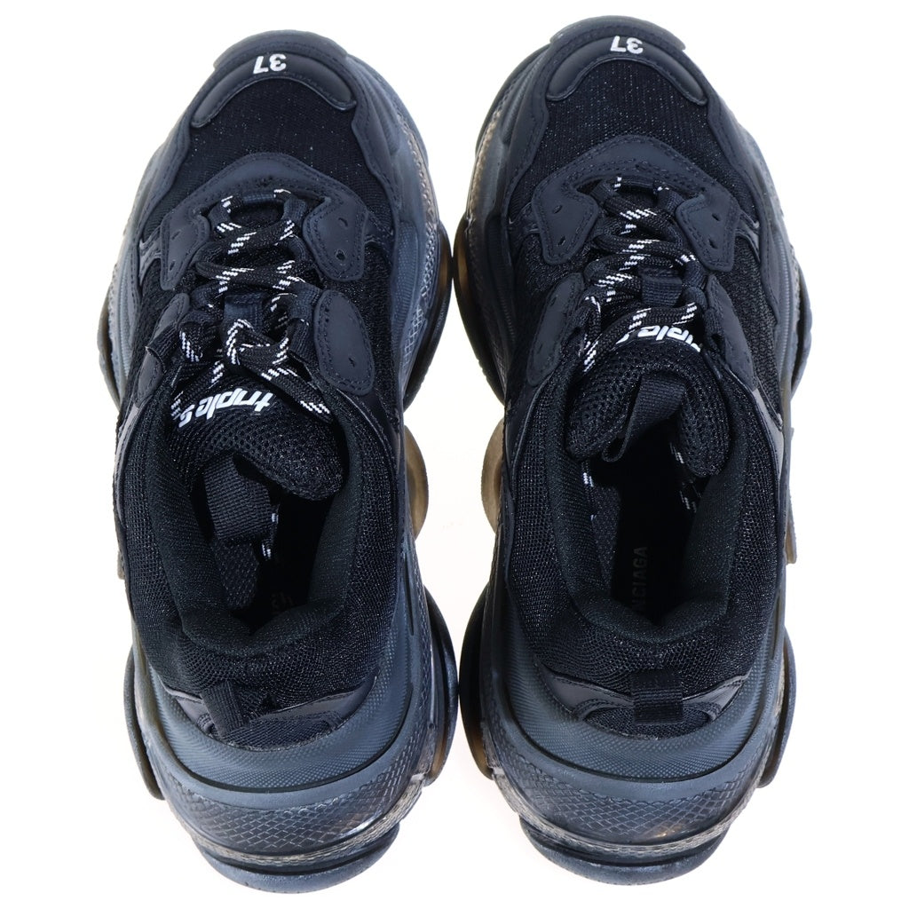 BALENCIAGA(バレンシアガ) Triple S トリプルS メッシュ×レザー ローカットスニーカー シューズ #US7/24.5cm ブラック 544351 レディース