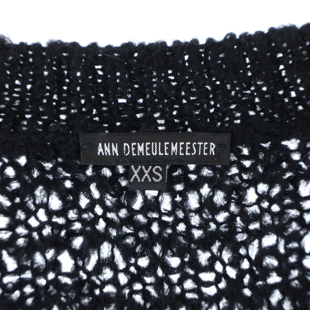 ANN DEMEULEMEESTER(アンドゥムルメステール) 10s インコントロ期 ウールナイロン ロングニット 長袖セーター ブラック レディース