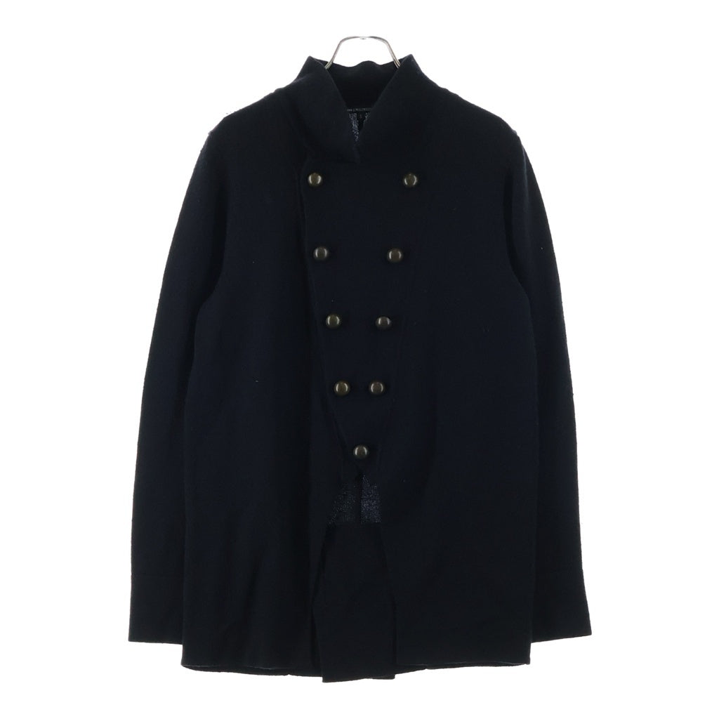 ANN DEMEULEMEESTER(アンドゥムルメステール) ウールニット ナポレオンジャケット 変形 ブラック レディース