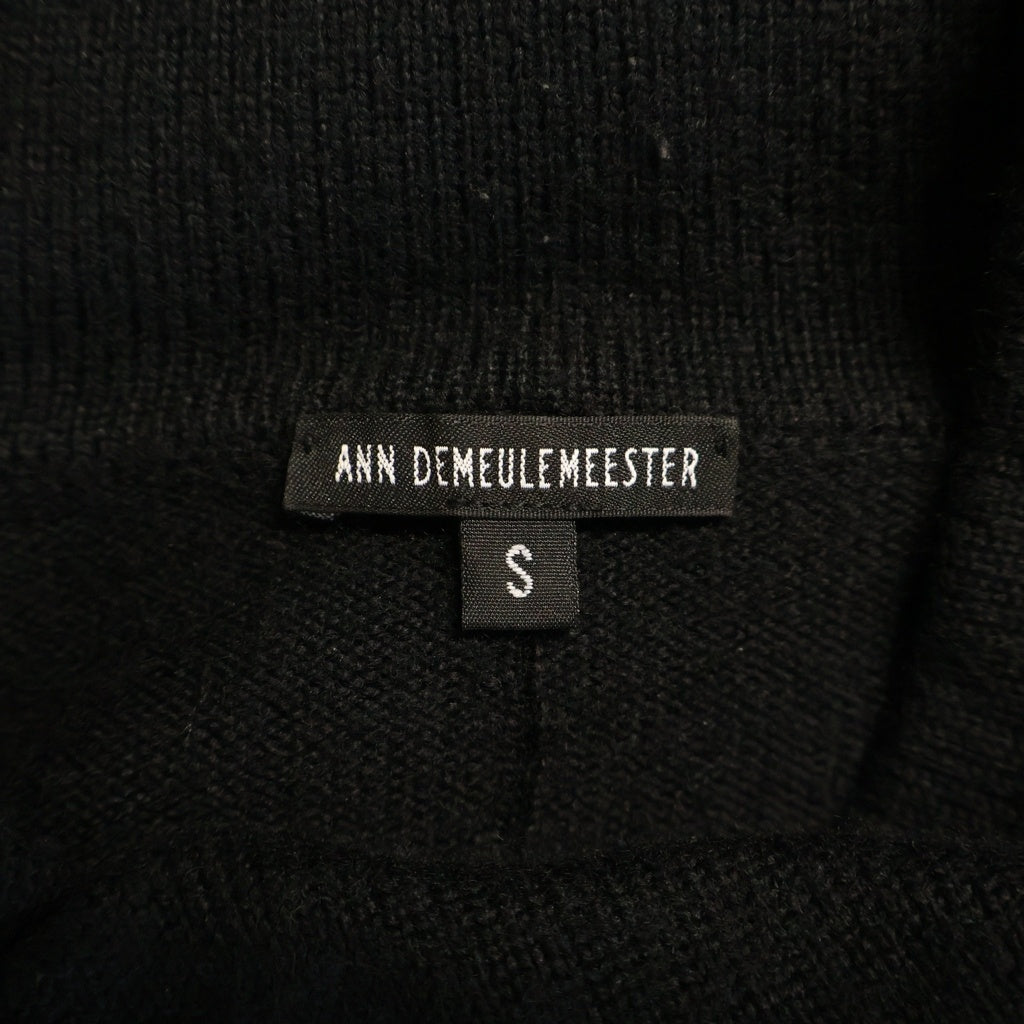 ANN DEMEULEMEESTER(アンドゥムルメステール) ウールニット ナポレオンジャケット 変形 ブラック レディース