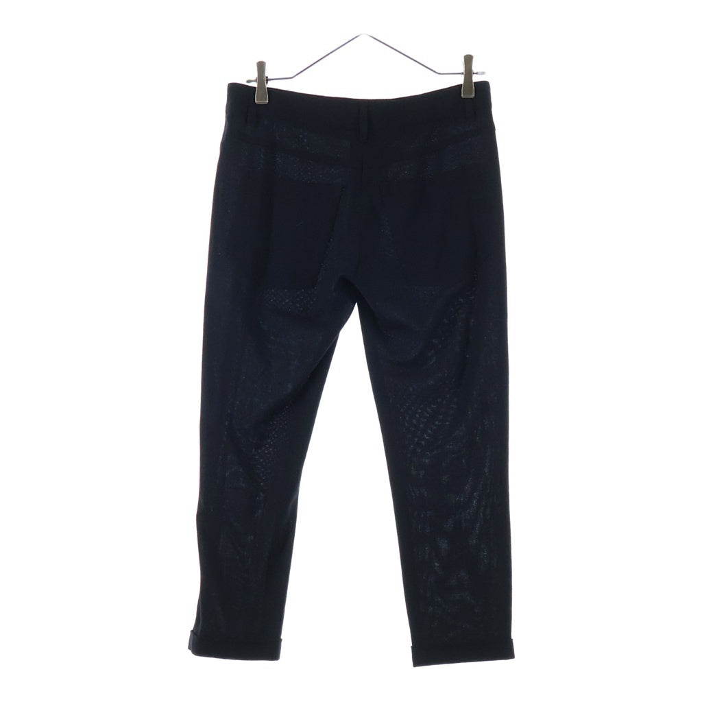 ANN DEMEULEMEESTER(アンドゥムルメステール) 10s インコントロ期 ウールナイロン スラックスパンツ ブラック レディース
