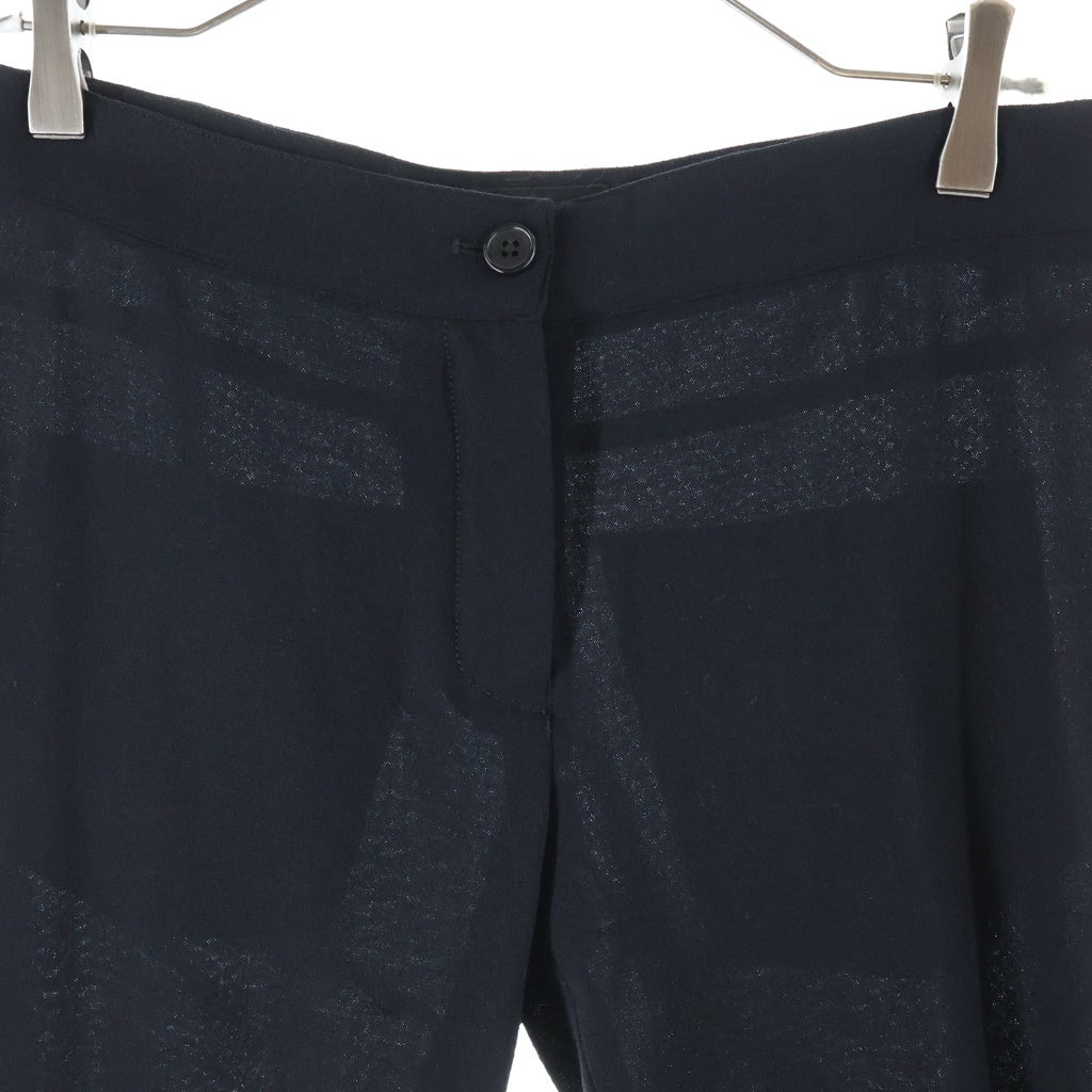 ANN DEMEULEMEESTER(アンドゥムルメステール) 10s インコントロ期 ウールナイロン スラックスパンツ ブラック レディース