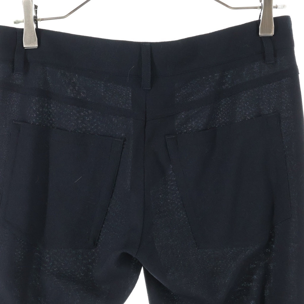 ANN DEMEULEMEESTER(アンドゥムルメステール) 10s インコントロ期 ウールナイロン スラックスパンツ ブラック レディース