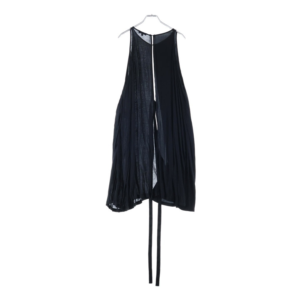 ANN DEMEULEMEESTER(アンドゥムルメステール) 10s インコントロ期 バイカラー ドッキングベスト ジレ ブラック/ネイビー レディース