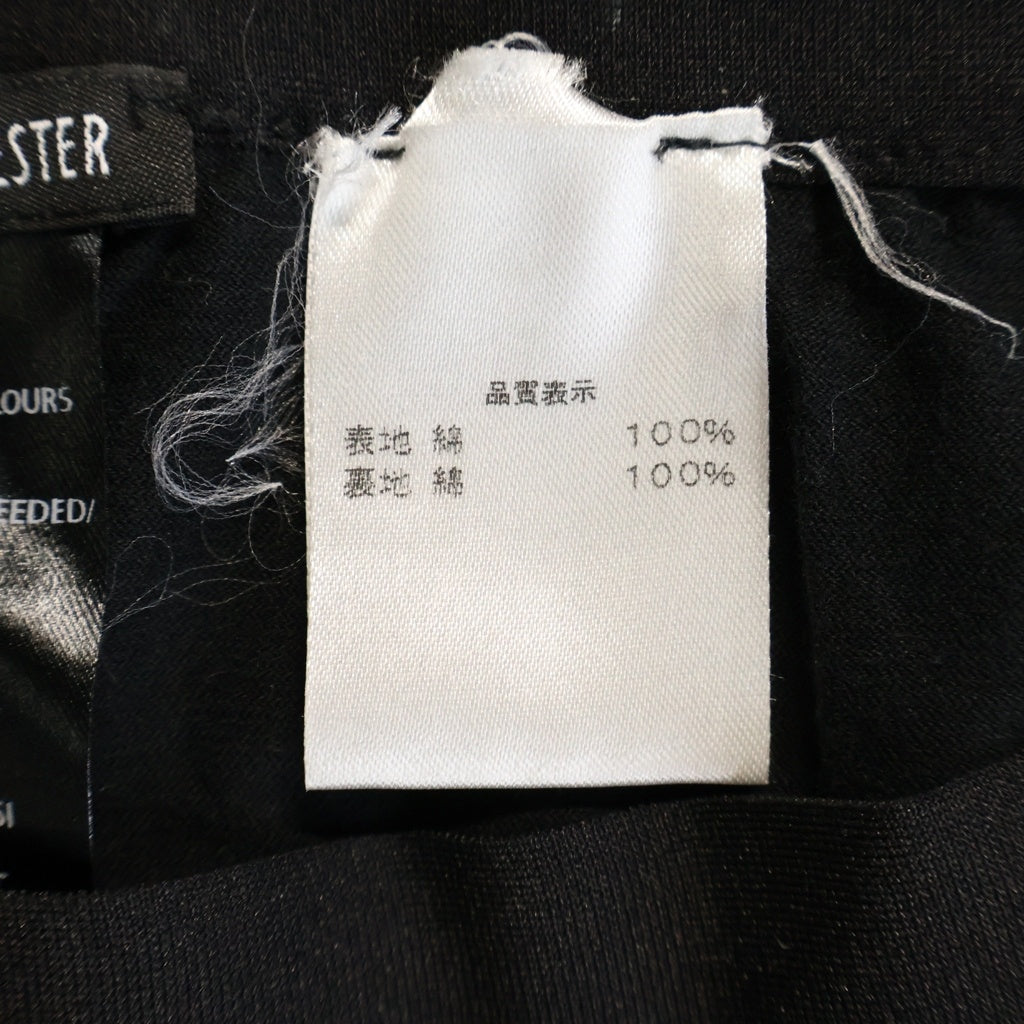 ANN DEMEULEMEESTER(アンドゥムルメステール) 裾リブ コットンストレッチロングパンツ ブラック レディース