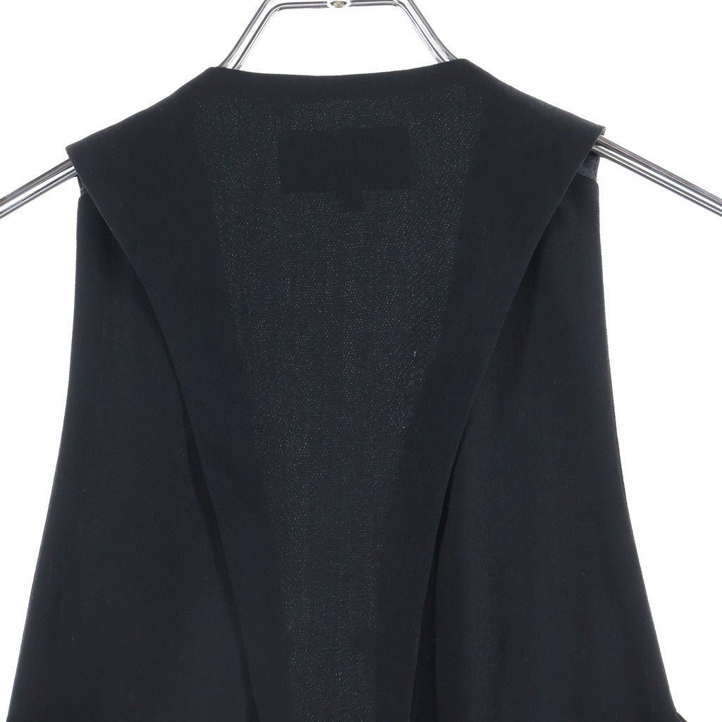 ANN DEMEULEMEESTER(アンドゥムルメステール) 10s インコントロ期 変形ウールベスト ジレ ブラック レディース