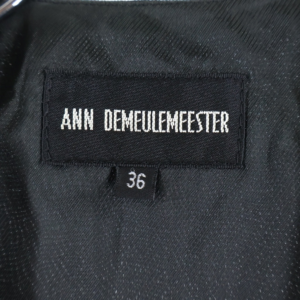 ANN DEMEULEMEESTER(アンドゥムルメステール) 10s インコントロ期 変形ウールベスト ジレ ブラック レディース