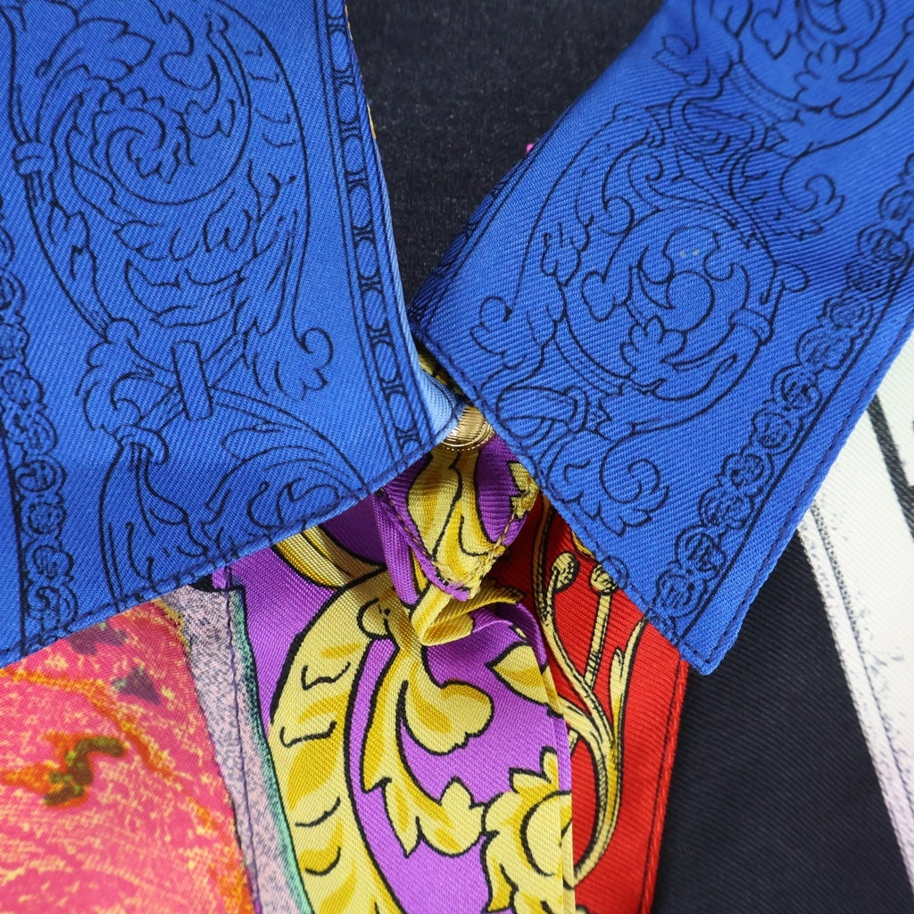 VERSACE(ヴェルサーチ) 総柄シャツ 長袖ブラウス シルク マルチカラー レディース