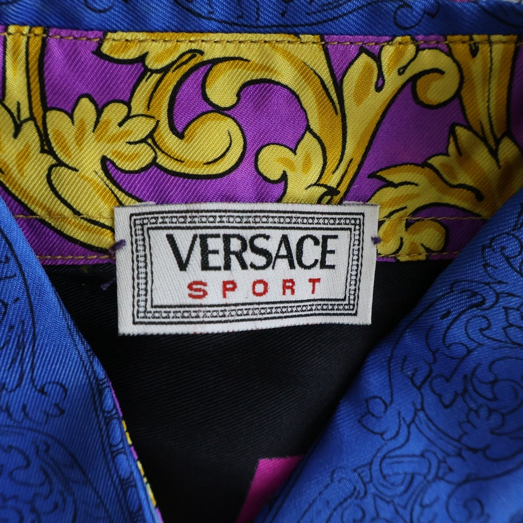 VERSACE(ヴェルサーチ) 総柄シャツ 長袖ブラウス シルク マルチカラー レディース