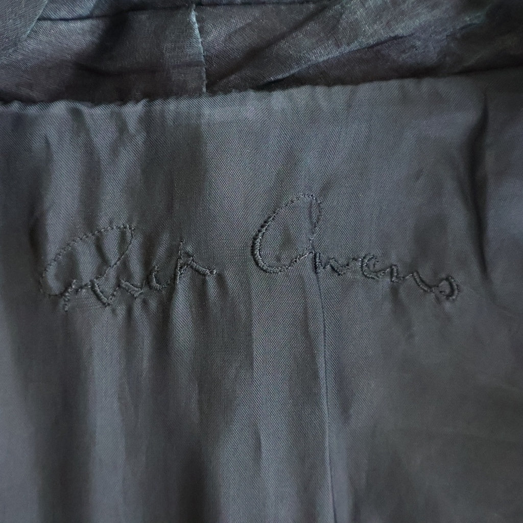 Rick Owens(リックオウエンス) ドレープコート ジップアップ ブラック スエード レディース