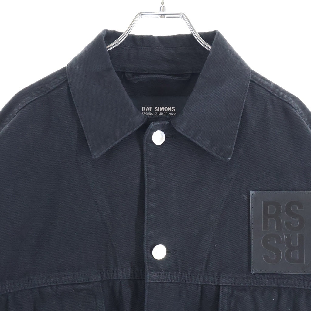 RAF SIMONS(ラフシモンズ) 22SS Oversized Solemn-X denim jacket オーバーデニムジャケット ブラック 221-723