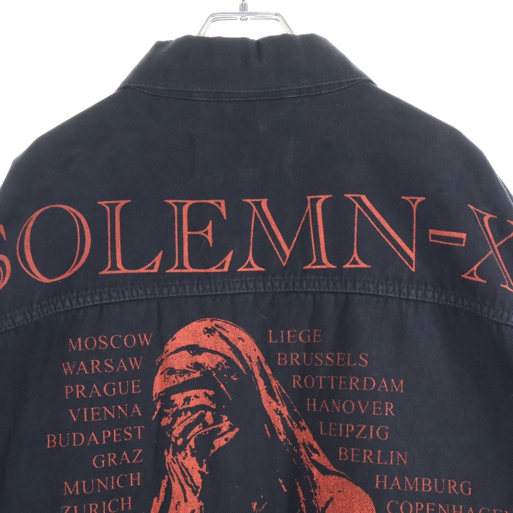 RAF SIMONS(ラフシモンズ) 22SS Oversized Solemn-X denim jacket オーバーデニムジャケット ブラック 221-723