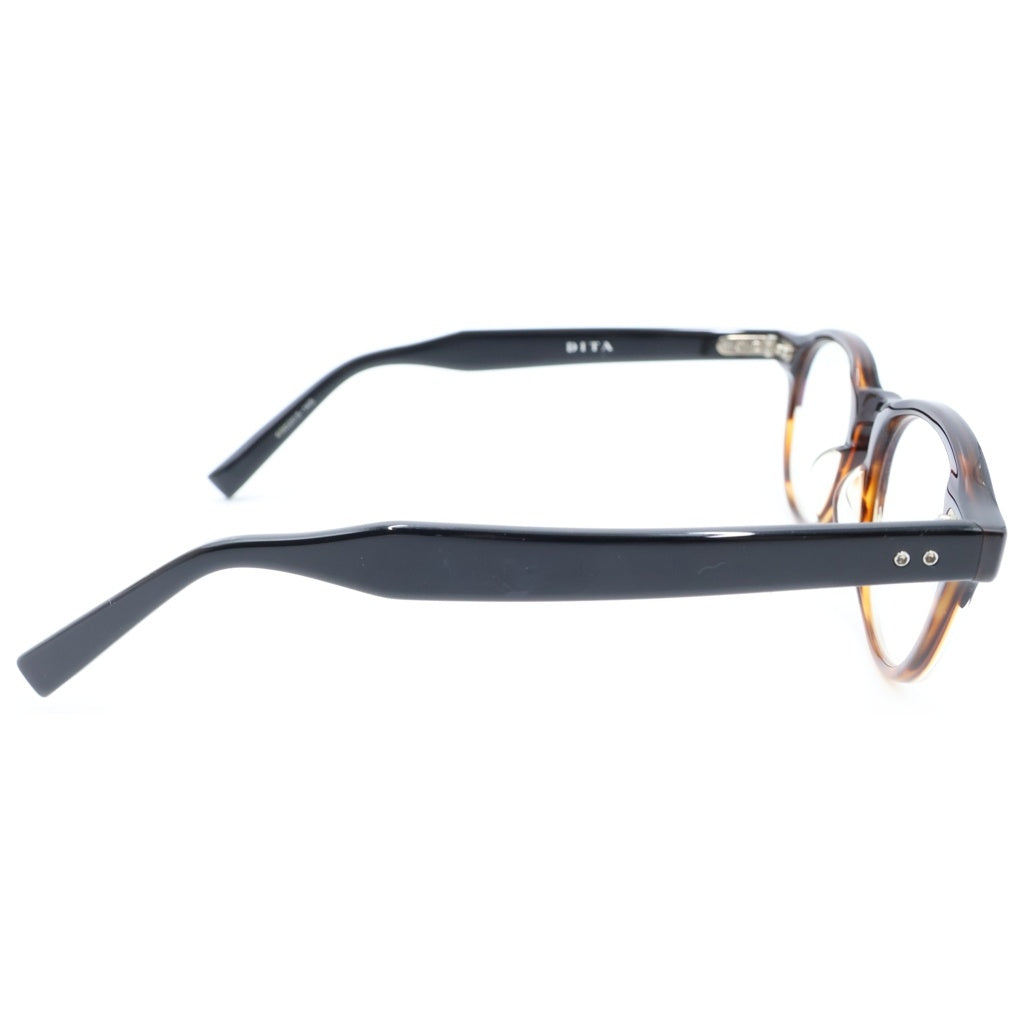 DITA(ディータ) NEW YORKER ニューヨーカー ボストン型 アジアンフィット 眼鏡 メガネ アイウェア #49□20.5-145 ブラック/ブラウン DRX-2002-I-BLK-TRT-49-AF レディース
