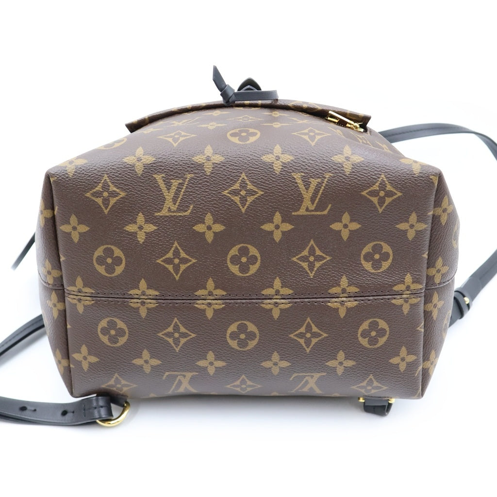 LOUIS VUITTON(ルイヴィトン) モノグラム モンスリNM リュックサック バックパック ブラック×ブラウン レザー×PVC M45515 ゴールド金具 レディース