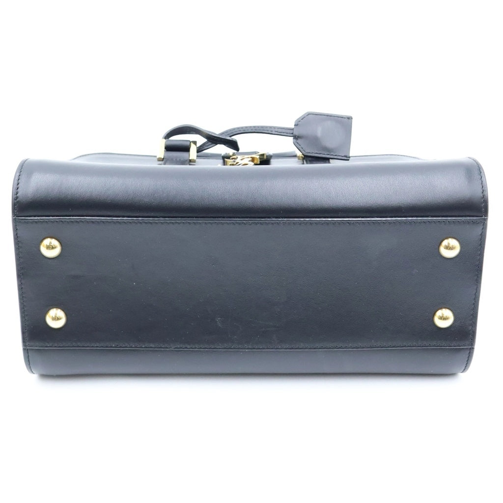 SAINT LAURENT PARIS(サンローランパリ) ベイビーカバス 2WAYショルダーバッグ ハンドバッグ ブラック レザー 568853 ゴールド金具 レディース