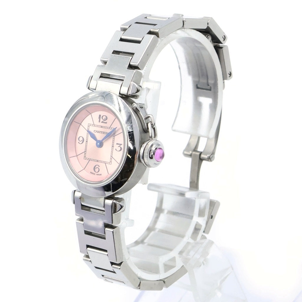Cartier(カルティエ) ミスパシャ ピンク文字盤 SS/QZ ステンレス クォーツ 電池式 腕時計 W3140008 レディース