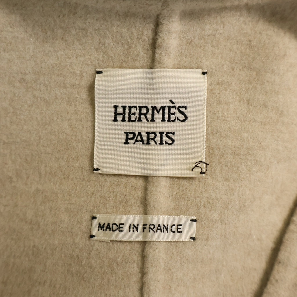 HERMES(エルメス) セリエボタン カシミヤ ロングコート ベージュ 3H0127DB レディース