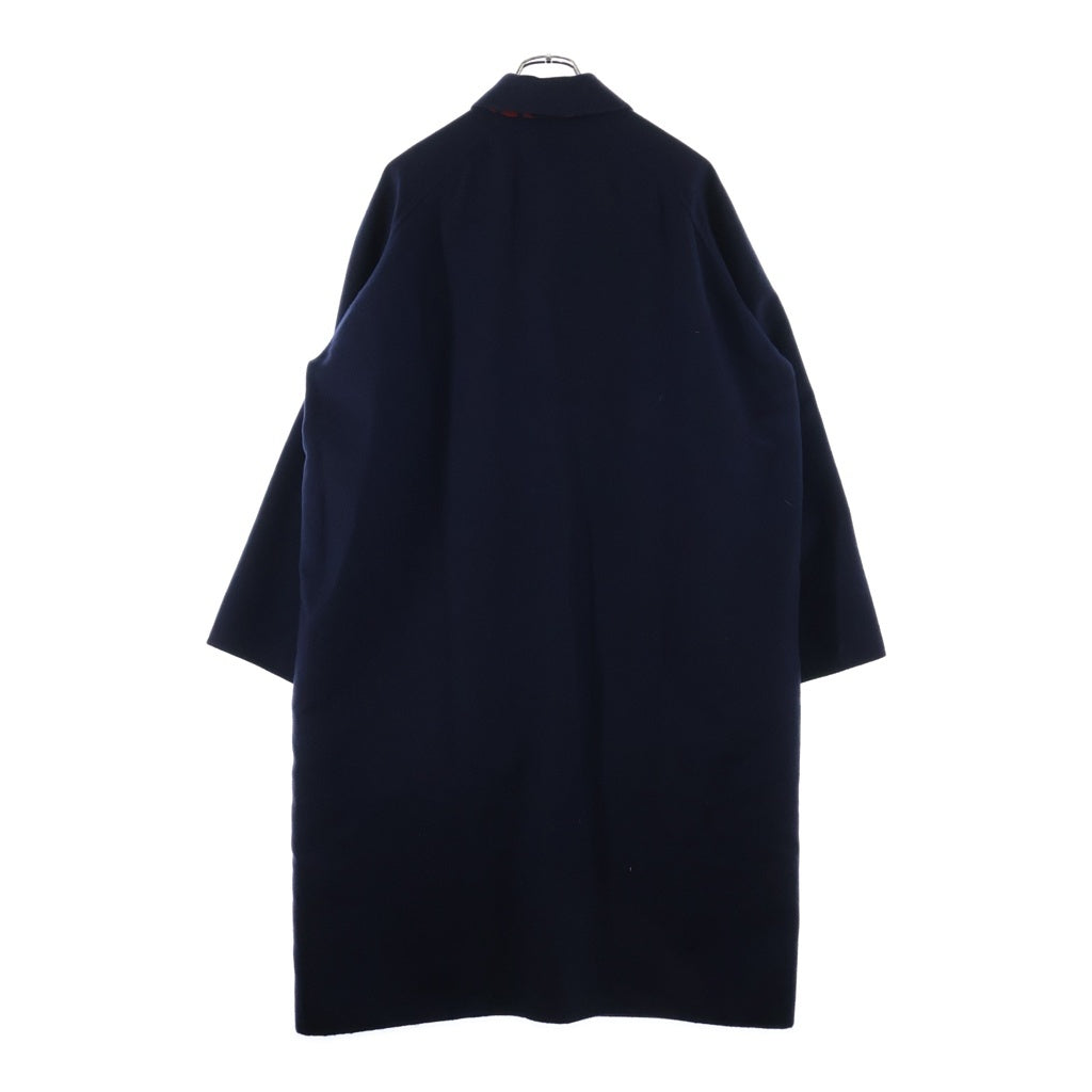 HERMES(エルメス) 23SS シェーヌダンクル リバーシブル カシミヤジップアップコート ネイビー×レッド #44 3E0130D1 レディース