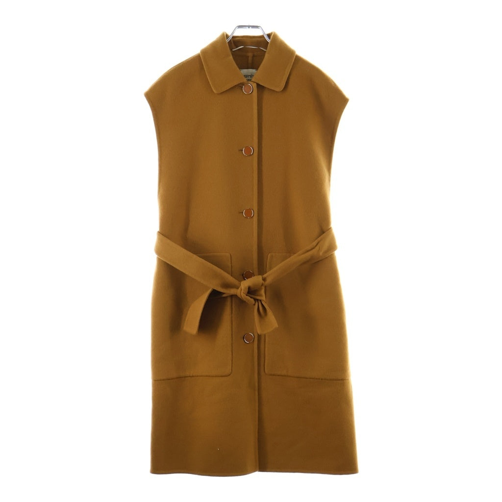 HERMES(エルメス) 24AW セリエボタン カシミヤ ロングベスト ブラウン 4H0101DA レディース