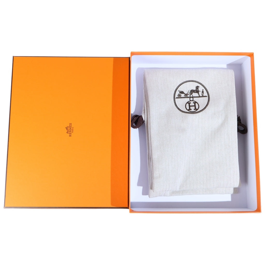 HERMES(エルメス) オラン Hロゴ カーフレザー フラットサンダル ミュール #36 エトゥープ レディース