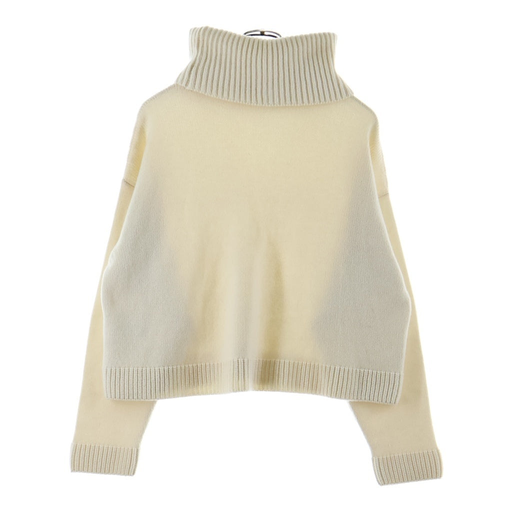 HERMES(エルメス) Logo Cashmere Knit Hリフト タートルネック カシミヤニット 長袖セーター ホワイト 5H2622D1 レディース