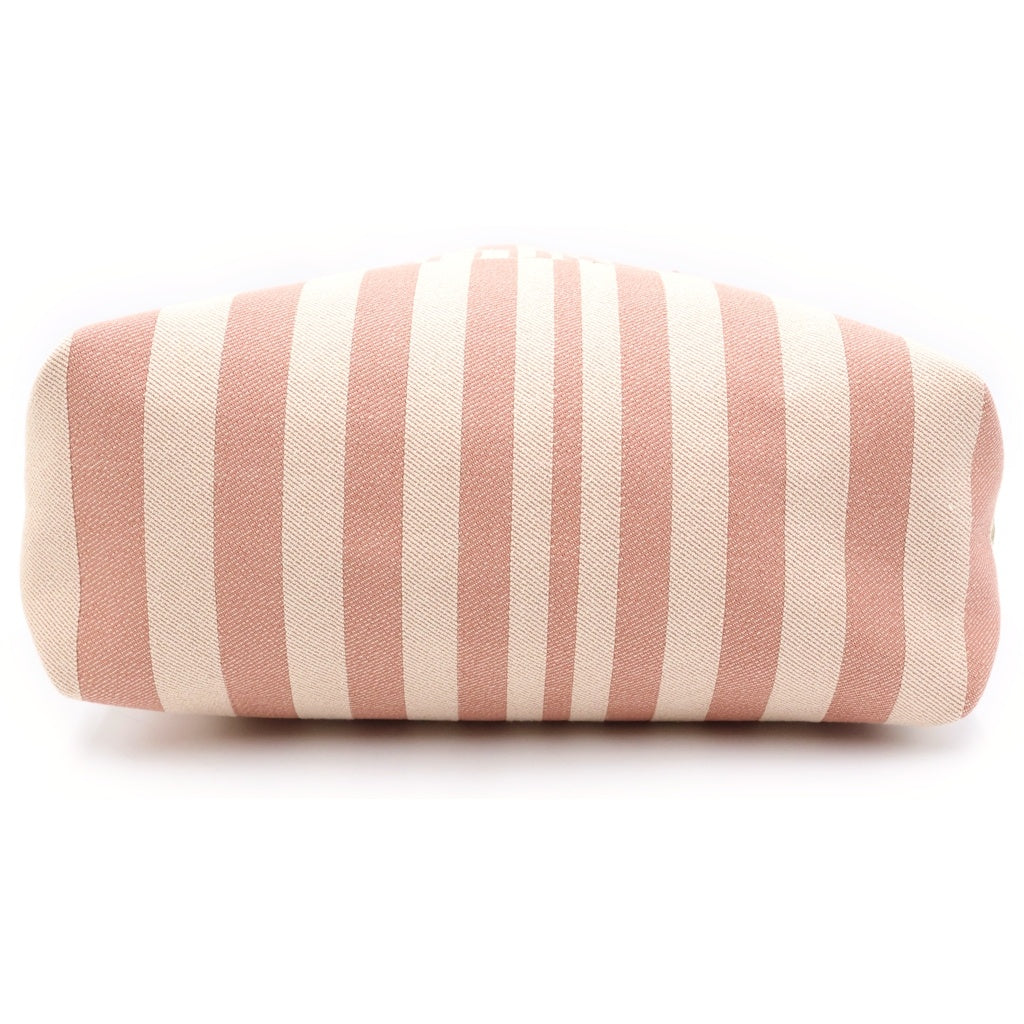 Chloe(クロエ) Stripy イーストウエスト ハンドバッグ トートバッグ ピンク レザー ゴールド金具 レディース