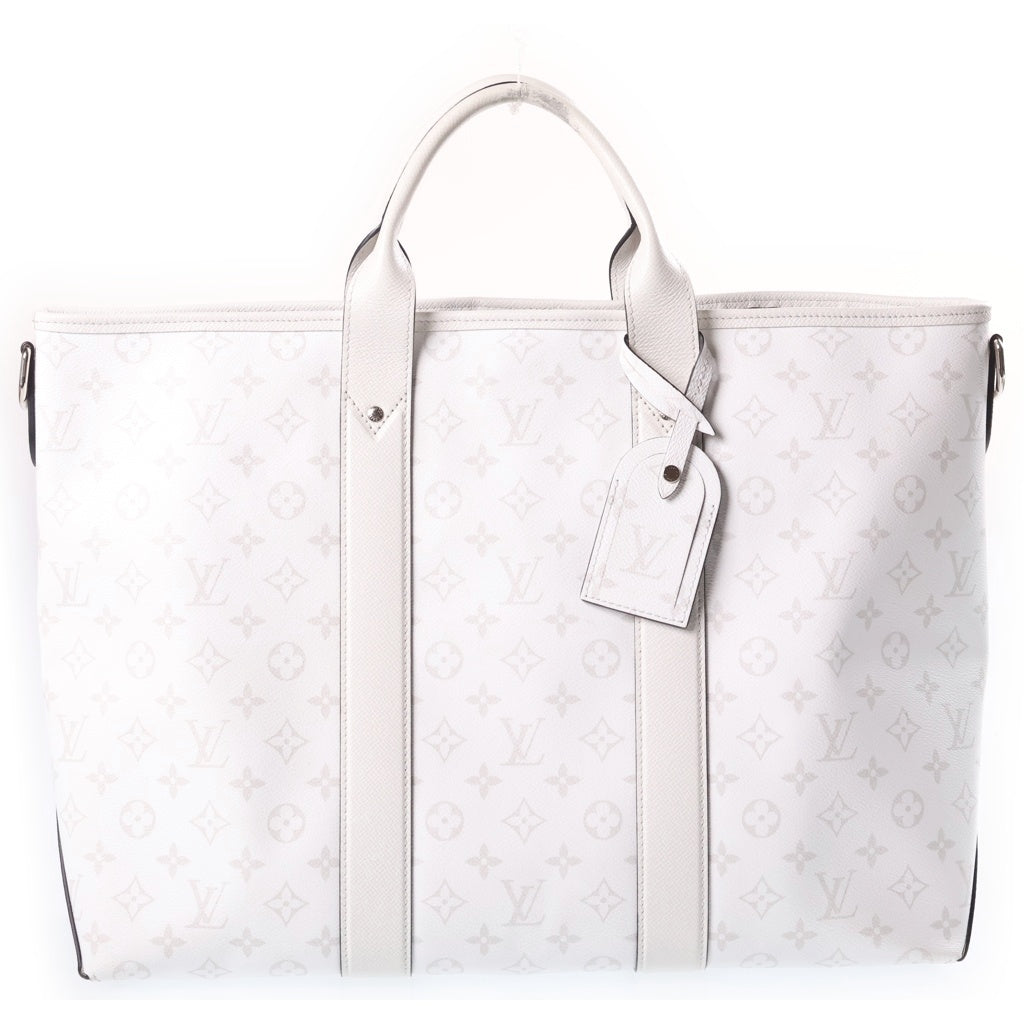LOUIS VUITTON(ルイヴィトン) タイガラマ ウィークエンドトートNM PVC レザー トートバッグ ハンドバッグ ショルダーバッグ ICタイプ ホワイト M30919 レディース