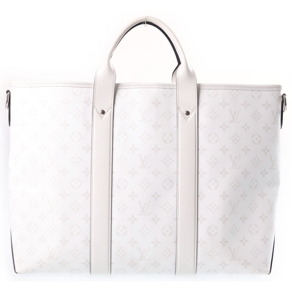 LOUIS VUITTON(ルイヴィトン) タイガラマ ウィークエンドトートNM PVC レザー トートバッグ ハンドバッグ ショルダーバッグ ICタイプ ホワイト M30919 レディース