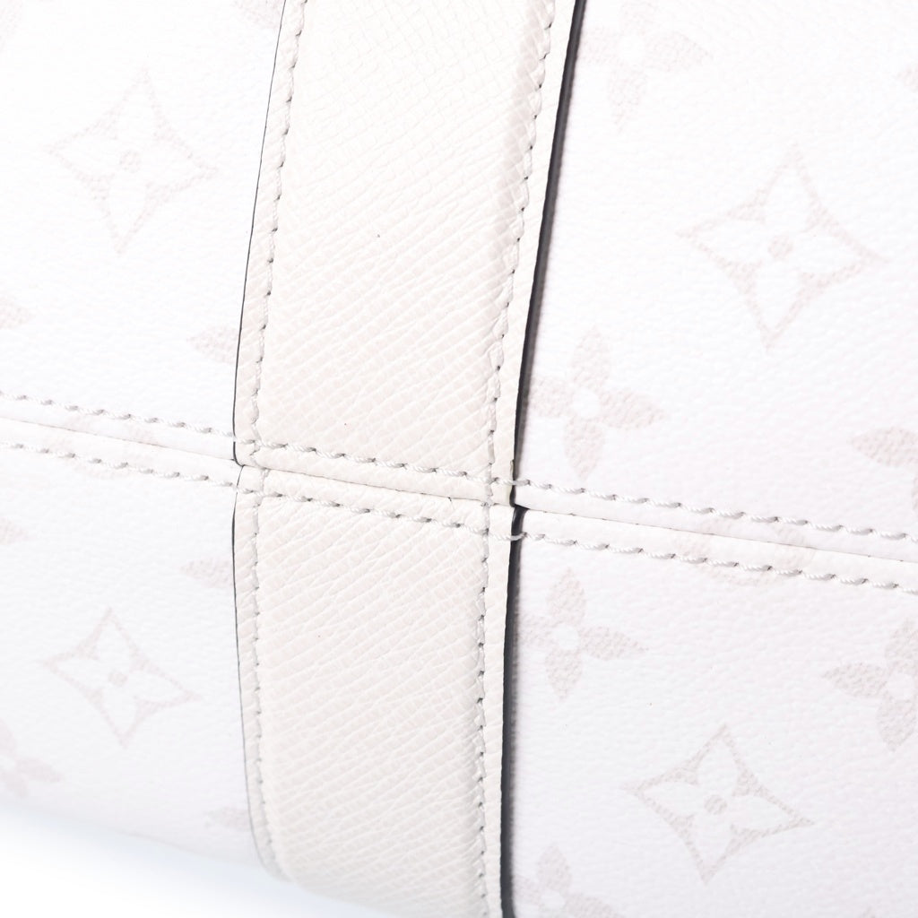 LOUIS VUITTON(ルイヴィトン) タイガラマ ウィークエンドトートNM PVC レザー トートバッグ ハンドバッグ ショルダーバッグ ICタイプ ホワイト M30919 レディース