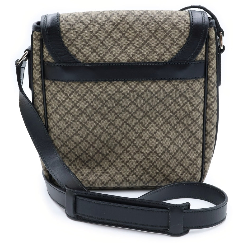 GUCCI(グッチ) ディアマンテ PVC レザー ショルダーバック メッセンジャーバッグ ブラック/ブラウン 295679 レディース