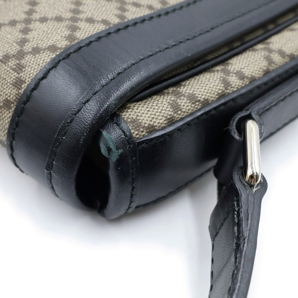 GUCCI(グッチ) ディアマンテ PVC レザー ショルダーバック メッセンジャーバッグ ブラック/ブラウン 295679 レディース