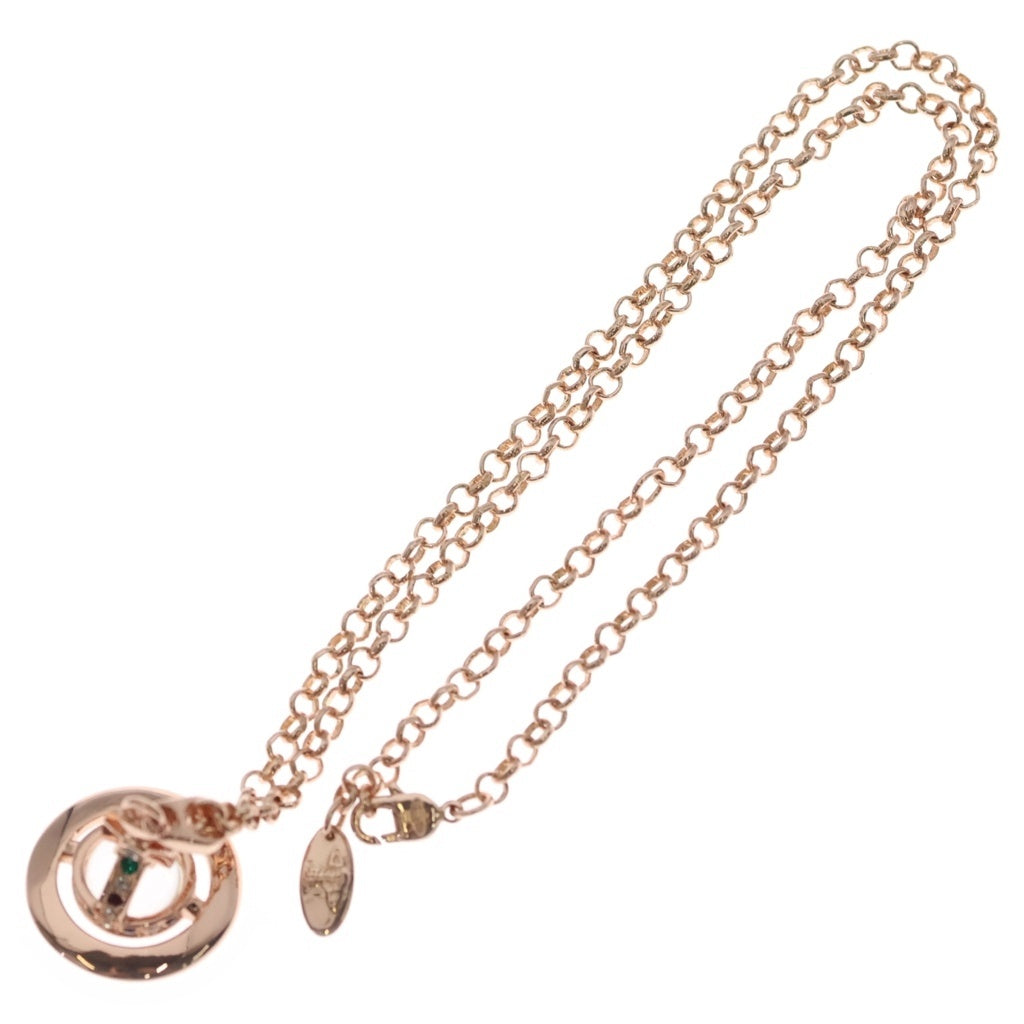 Vivienne Westwood(ヴィヴィアンウエストウッド) ニュータイニーオーブネックレス ペンダント チェーン ラインストーン GP ゴールド レディース