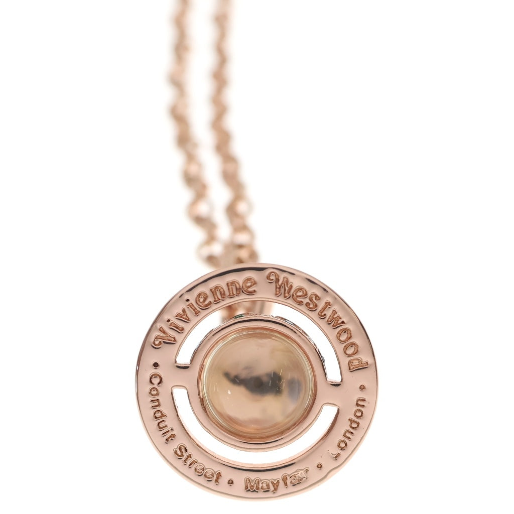 Vivienne Westwood(ヴィヴィアンウエストウッド) ニュータイニーオーブネックレス ペンダント チェーン ラインストーン GP ゴールド レディース