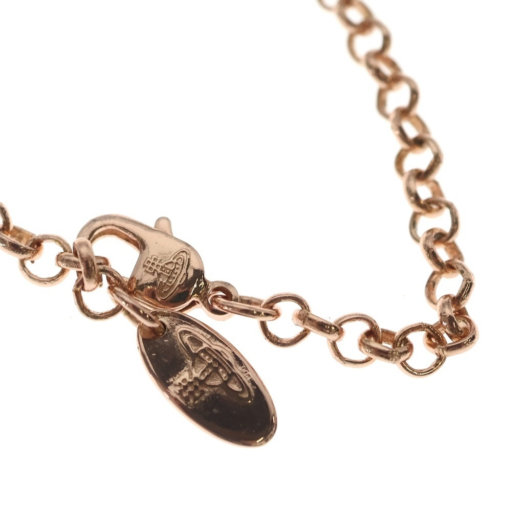 Vivienne Westwood(ヴィヴィアンウエストウッド) ニュータイニーオーブネックレス ペンダント チェーン ラインストーン GP ゴールド レディース