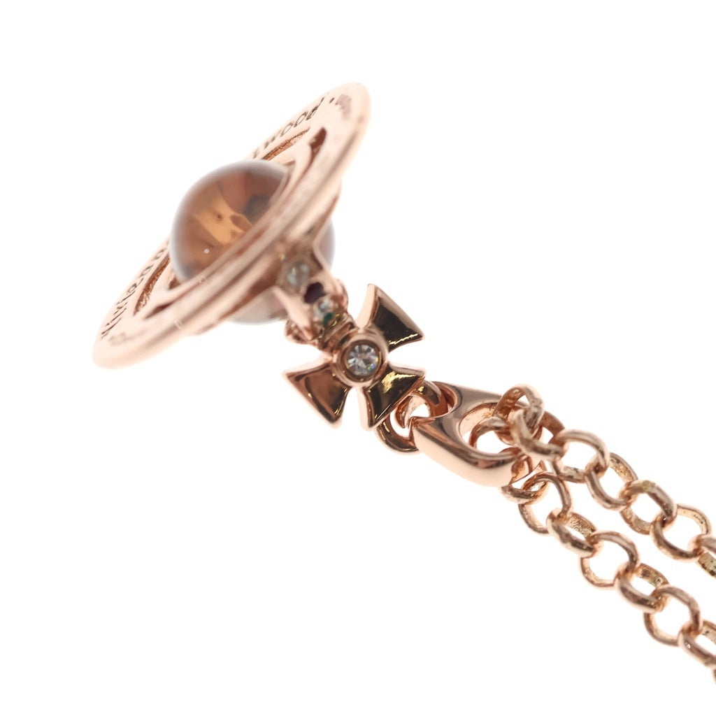 Vivienne Westwood(ヴィヴィアンウエストウッド) ニュータイニーオーブネックレス ペンダント チェーン ラインストーン GP ゴールド レディース