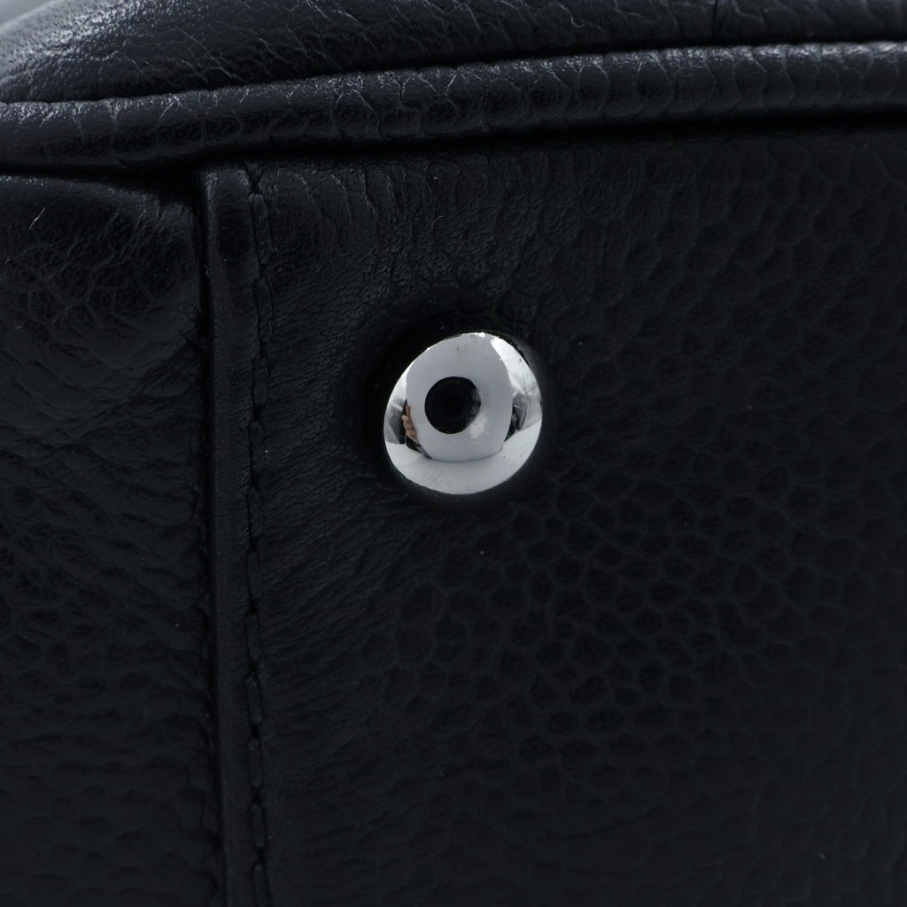 CHANEL(シャネル) チョコバー キャビアスキン シルバー金具 トートバッグ ハンドバッグ ブラック 8番台 レディース
