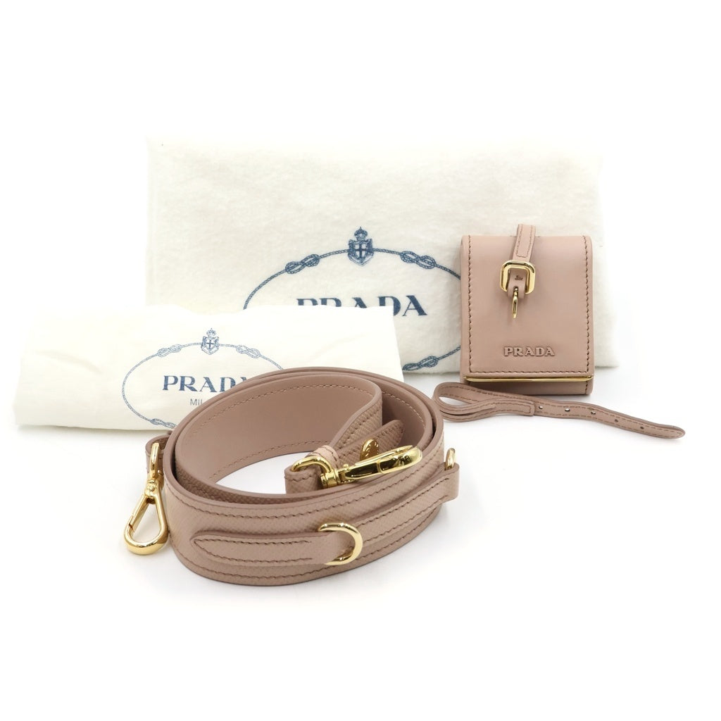 PRADA(プラダ) モノクローム スモール ハンドバック 2wayバック サフィアーノ レザー ピンク 1BA156 レディース