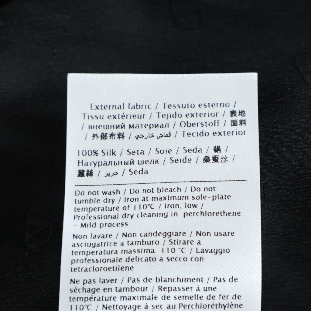 VALENTINO(ヴァレンティノ) Vロゴ 総柄 ボウタイ シルク シースルーブラウス 長袖 シャツ 44 ブラック レディース